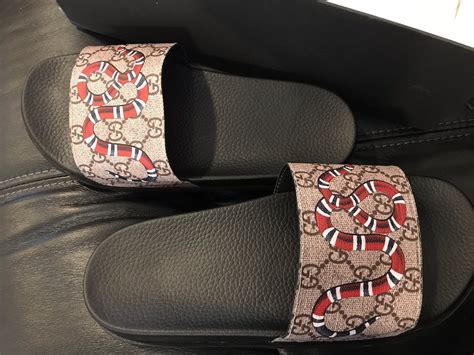 gucci snake sliders|men's gucci slides size 13.